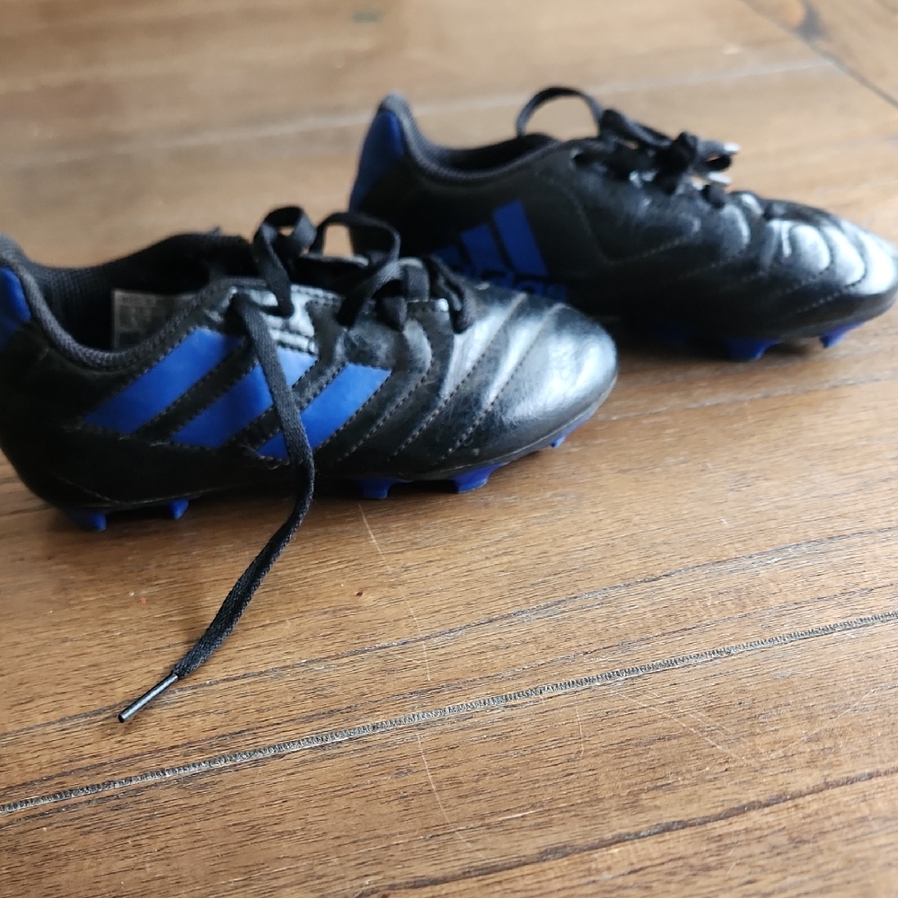 Adidas Kids Black and Blue Sneakers